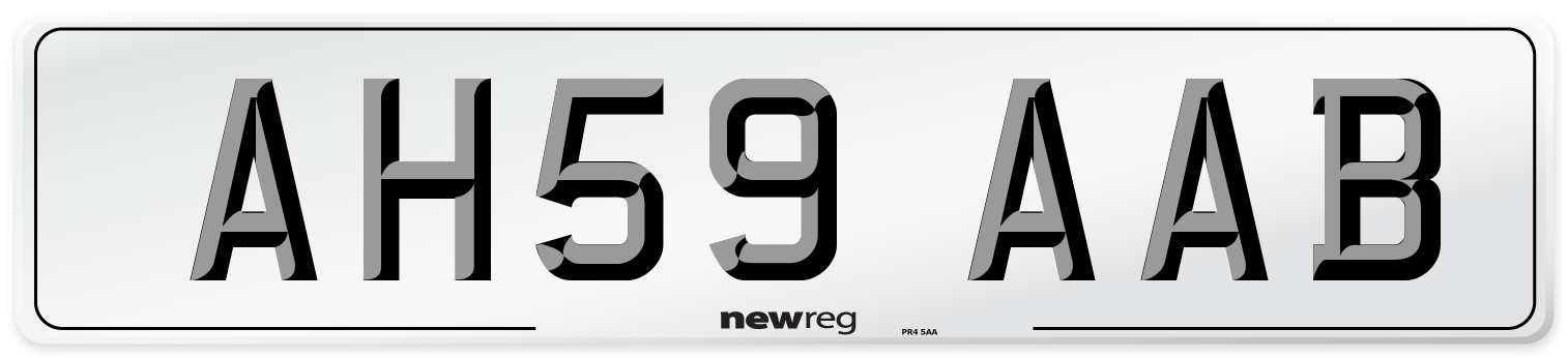 AH59 AAB Number Plate from New Reg